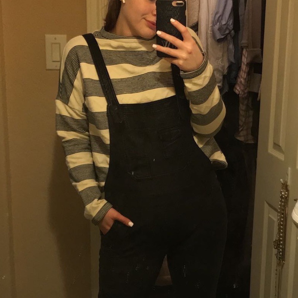 Striped crop sweater